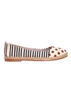 Ballerina's Crème/blauw/rood -Gstar Kleding Winkel goby ballerinas creme blauw rood 3