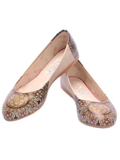 Ballerina's Crème/lichtblauw/geel -Gstar Kleding Winkel goby ballerinas creme lichtblauw geel 1