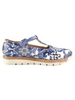 Ballerina's Met Bandje Wit/blauw -Gstar Kleding Winkel goby ballerinas met bandje wit blauw 3