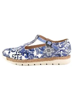 Ballerina's Met Bandje Wit/blauw -Gstar Kleding Winkel goby ballerinas met bandje wit blauw 4