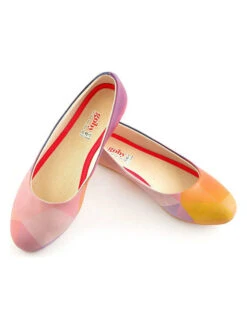Ballerina's Oranje/roze/meerkleurig -Gstar Kleding Winkel goby ballerinas oranje roze meerkleurig 1