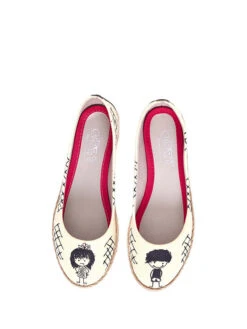 Ballerina's Wit/zwart -Gstar Kleding Winkel goby ballerinas wit zwart 1