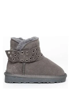 Leren Winterboots "Barbie" Grijs -Gstar Kleding Winkel gooce leren winterboots barbie grijs 1