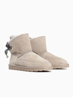 Leren Winterboots "Carly" Lichtgrijs -Gstar Kleding Winkel gooce leren winterboots carly lichtgrijs 1