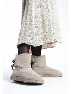 Leren Winterboots "Carly" Lichtgrijs -Gstar Kleding Winkel gooce leren winterboots carly lichtgrijs 11