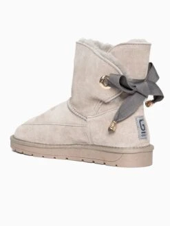 Leren Winterboots "Carly" Lichtgrijs -Gstar Kleding Winkel gooce leren winterboots carly lichtgrijs 5