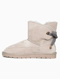 Leren Winterboots "Carly" Lichtgrijs -Gstar Kleding Winkel gooce leren winterboots carly lichtgrijs 6