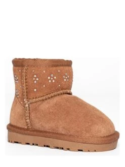 Leren Winterboots "Florette" Lichtbruin