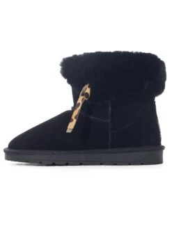 Leren Winterboots "Githa" Zwart -Gstar Kleding Winkel gooce leren winterboots githa zwart 1