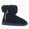 Leren Winterboots "Githa" Zwart
