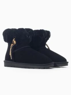 Leren Winterboots "Githa" Zwart -Gstar Kleding Winkel gooce leren winterboots githa zwart 3