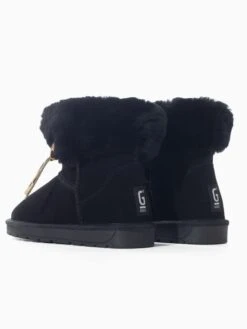Leren Winterboots "Githa" Zwart -Gstar Kleding Winkel gooce leren winterboots githa zwart 4