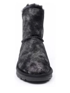 Leren Winterboots "Petula" Zwart/zilverkleurig -Gstar Kleding Winkel gooce leren winterboots petula zwart zilverkleurig 2