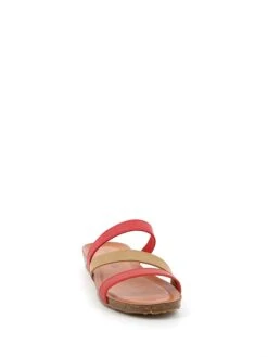 Leren Slippers Rood/beige -Gstar Kleding Winkel grunland leren slippers rood beige 2