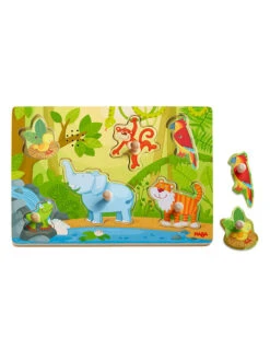 Haba 6-delige Knoppuzel Met Geluid "Jungle" - Vanaf 2 Jaar