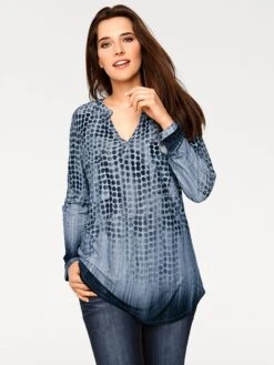 Heine Blouse Blauw/donkerblauw -Gstar Kleding Winkel heine blouse blauw donkerblauw 1