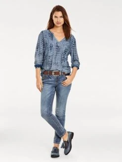 Heine Blouse Blauw/donkerblauw -Gstar Kleding Winkel heine blouse blauw donkerblauw 3