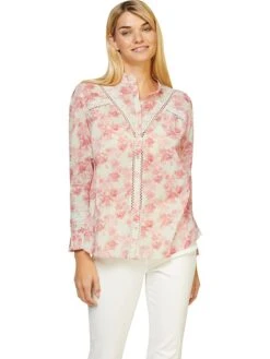 Heine Blouse Lichtroze/crème -Gstar Kleding Winkel heine blouse lichtroze creme 1