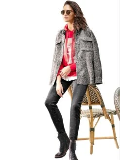 Heine Blousejas Zwart/wit -Gstar Kleding Winkel heine blousejas zwart wit 2