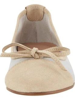Heine Leren Ballerina's Beige/zilverkleurig -Gstar Kleding Winkel heine leren ballerinas beige zilverkleurig 2