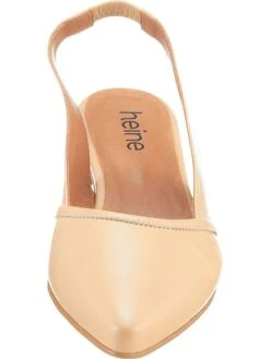 Heine Leren Slingballerinas Beige -Gstar Kleding Winkel heine leren slingballerinas beige 2