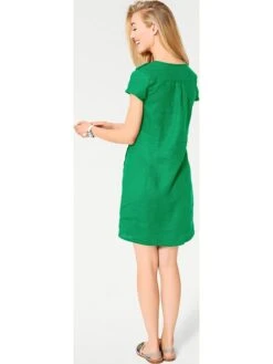 Heine Linnen Jurk Groen -Gstar Kleding Winkel heine linnen jurk groen 2