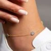 Zilveren Enkelketting Met Sierelementen -Gstar Kleding Winkel heliophilia zilveren enkelketting met sierelementen
