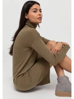 Wollen Jurk Olijfgroen -Gstar Kleding Winkel hessnatur wollen jurk olijfgroen 3