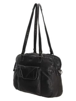 Leren Schoudertas Zwart - (B)32,5 X (H)24 X (D)10 Cm -Gstar Kleding Winkel hide and stitches leren schoudertas zwart b 32 5 x h 24 x d 10 cm 3