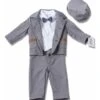 5-delige Doopoutfit "Paul" Wit/grijs -Gstar Kleding Winkel hobea 5 delige doopoutfit paul wit grijs