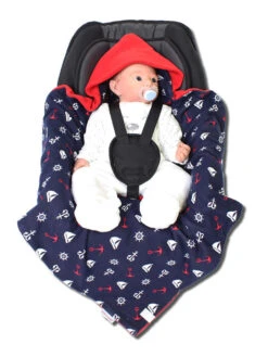 Zomer-wikkeldeken Rood/donkerblauw - (L)70 X (B)70 Cm