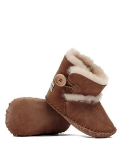 Babyschoenen Met Lamsvacht "Booty" Bruin -Gstar Kleding Winkel hofbrucker babyschoenen met lamsvacht booty bruin 2