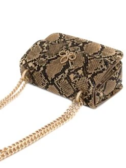 Leren Schoudertas "Beatrice" Bruin/zwart - (B)18 X (H)13 X (D)8 Cm -Gstar Kleding Winkel house of florence leren schoudertas beatrice bruin zwart b 18 x h 13 x d 8 cm 6