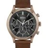 Hugo Boss Chronograaf "Metronome" Bruin/roségoudkleurig/zwart