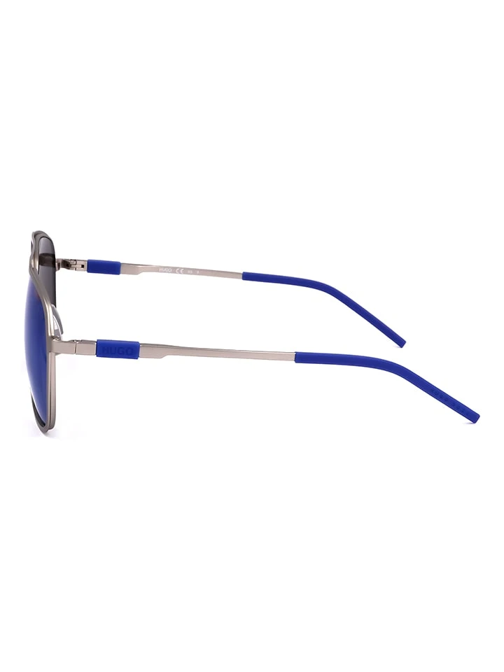 Hugo Boss Herenzonnebril Zilverkleurig/blauw 5 Hugo Boss Herenzonnebril Zilverkleurig/blauw - Afbeelding 3