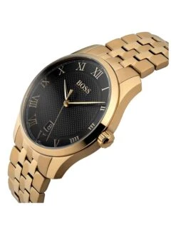 Hugo Boss Kwartshorloge "Master" Goudkleurig/zwart -Gstar Kleding Winkel hugo boss kwartshorloge master goudkleurig zwart 3