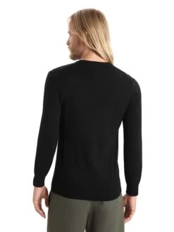 Icebreaker Wollen Trui "Shearer" Zwart -Gstar Kleding Winkel icebreaker wollen trui shearer zwart 2