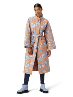 ILSE JACOBSEN Tussenmantel "Belle" Beige/lichtblauw