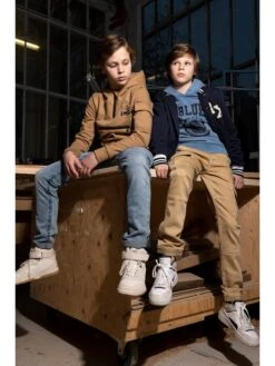 Hoodie "College" Blauw -Gstar Kleding Winkel indian blue jeans hoodie college blauw 3