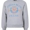 Sweatshirt "College Indian" Grijs -Gstar Kleding Winkel indian blue jeans sweatshirt college indian grijs