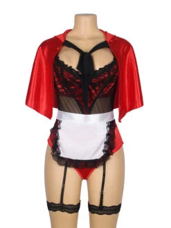 4-delig Kostuum Zwart/rood -Gstar Kleding Winkel intimax 4 delig kostuum zwart rood 2