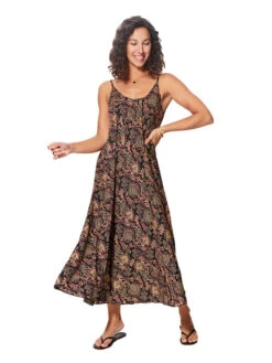 Jurk Rood/zwart/beige