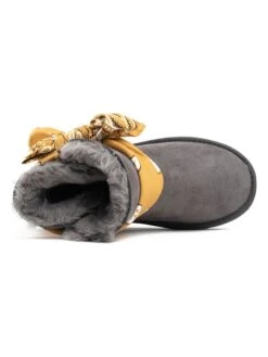 Winterboots "Winny" Donkergrijs/geel -Gstar Kleding Winkel island boot winterboots winny donkergrijs geel 2