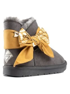 Winterboots "Winny" Donkergrijs/geel -Gstar Kleding Winkel island boot winterboots winny donkergrijs geel 3