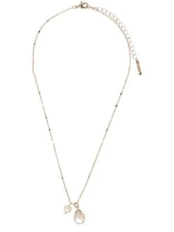 Vergulde Ketting Met Swarovski-kristal - (L)44 Cm