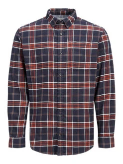 Jack & Jones Blouse "Classic" - Slim Fit - Blauw/rood -Gstar Kleding Winkel jack and jones blouse classic slim fit blauw rood 5