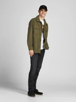 Jack & Jones Blousejas "Rollie" Olijfgroen -Gstar Kleding Winkel jack and jones blousejas rollie olijfgroen 1