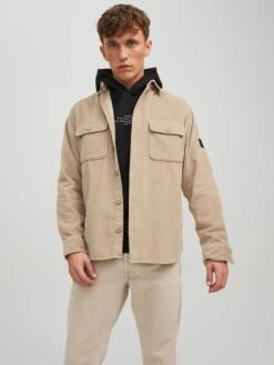 Jack & Jones Corduroyblouse "Darren" Beige -Gstar Kleding Winkel jack and jones corduroyblouse darren beige 1