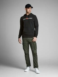 Jack & Jones Hoodie "Corp" Zwart -Gstar Kleding Winkel jack and jones hoodie corp zwart 2