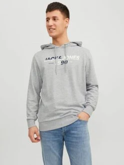 Jack & Jones Hoodie "Work" Grijs -Gstar Kleding Winkel jack and jones hoodie work grijs 1